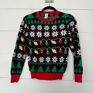 Kids Size 140 Holiday Lights Ugly Sweater Light Up
